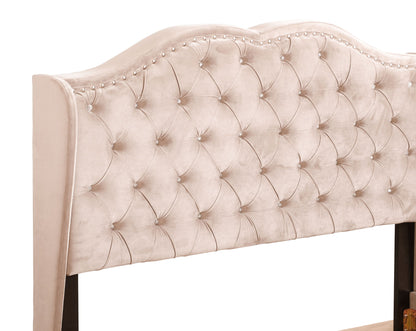 Upholstered Velvet Bed Transitional - The Sleep Loft - Online Mattress Showroom NYC