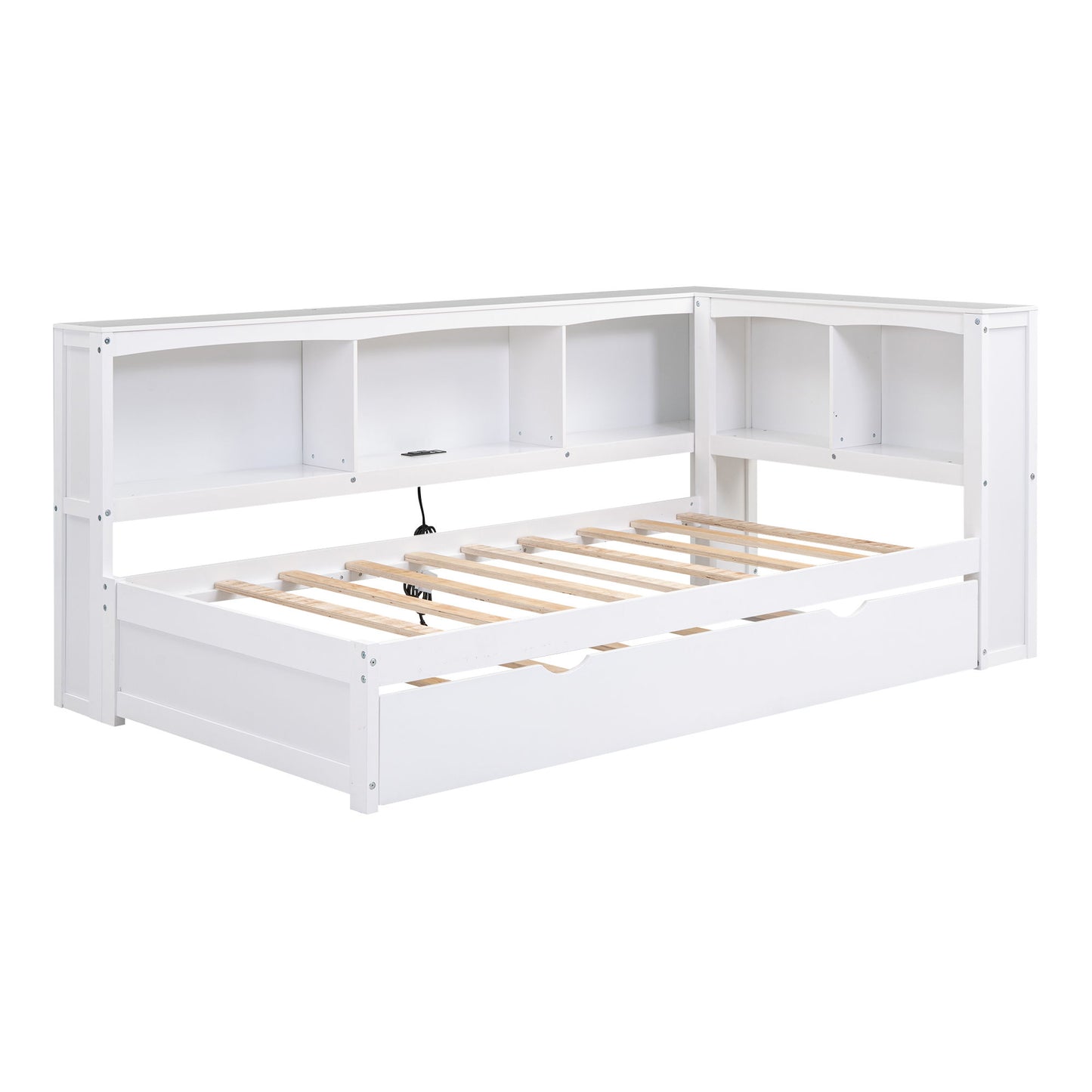 Daybed With Trundle, Storage Cabinets, USB Ports - The Sleep Loft - Online Mattress Showroom NYC