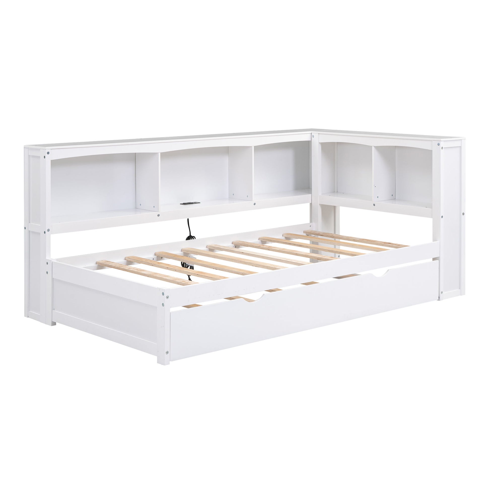 Daybed With Trundle, Storage Cabinets, USB Ports - The Sleep Loft - Online Mattress Showroom NYC
