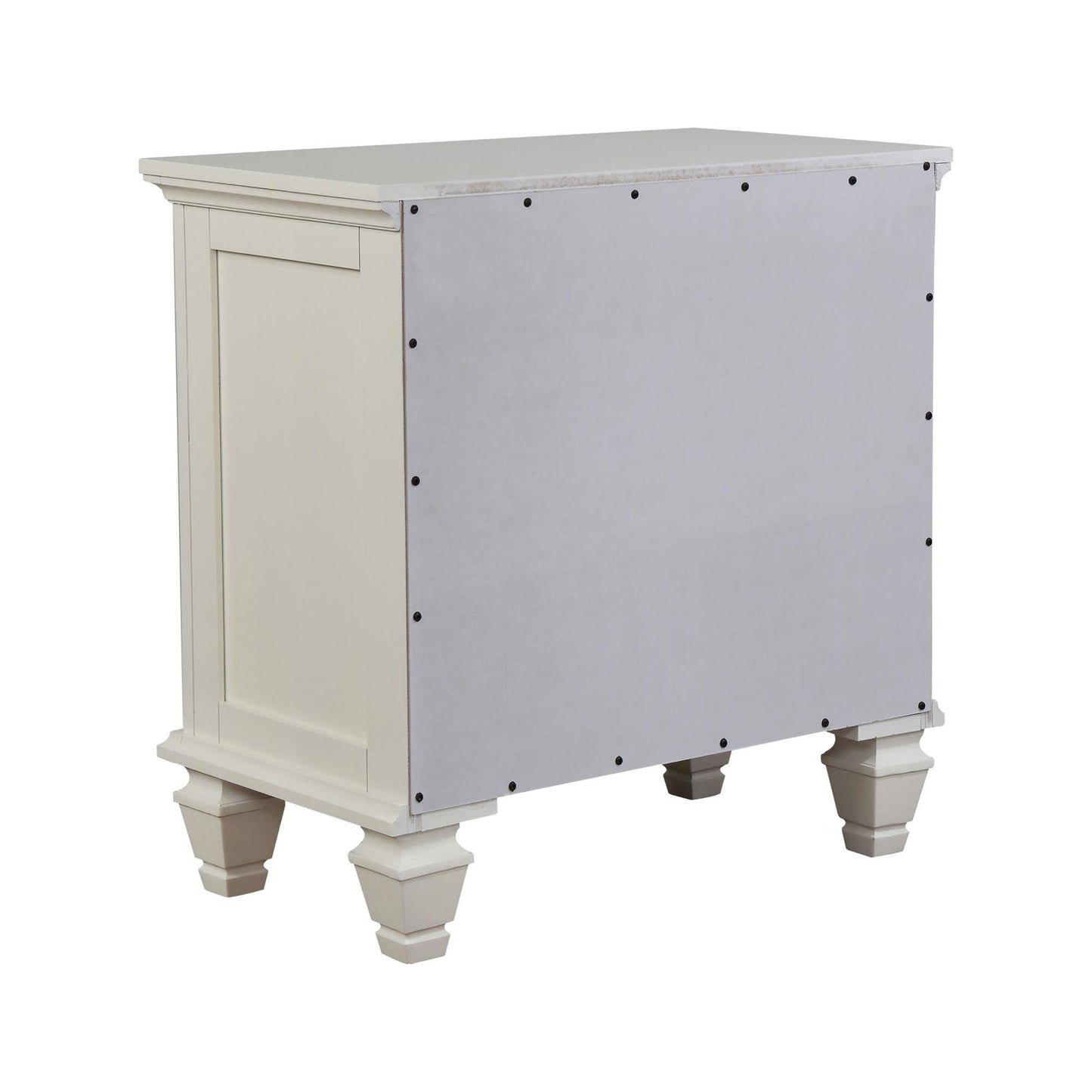 Cottage 3 Drawer Nightstand With Pull Out Tray - Cream White - The Sleep Loft - Online Mattress Showroom NYC