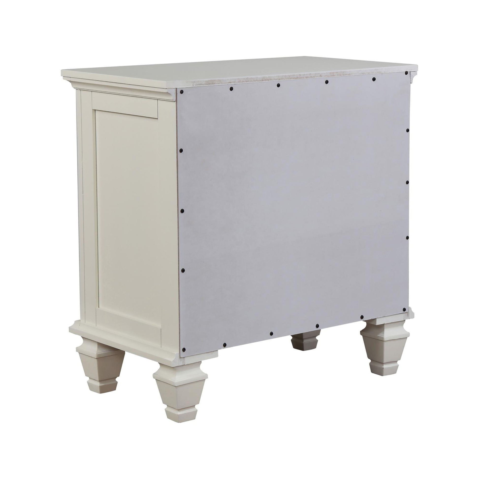 Cottage 3 Drawer Nightstand With Pull Out Tray - Cream White - The Sleep Loft - Online Mattress Showroom NYC