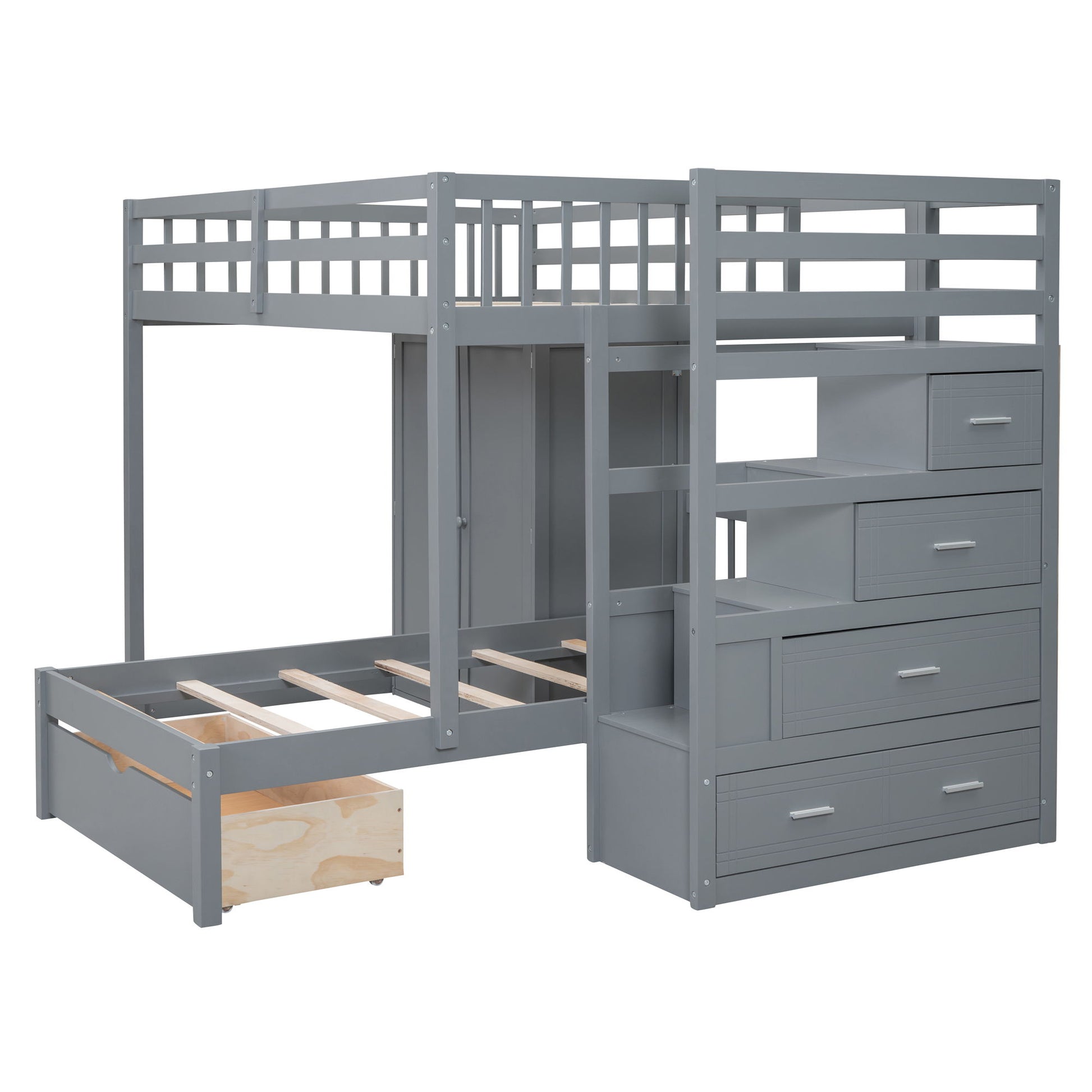 Bunk Bed With Wardrobe, Drawers - The Sleep Loft - Online Mattress Showroom NYC