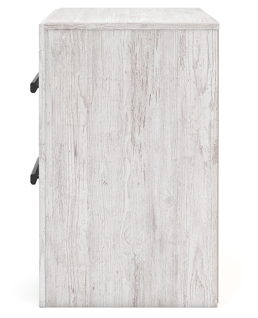 Cayboni - Two Drawer Night Stand - Whitewash - The Sleep Loft - Online Mattress Showroom NYC