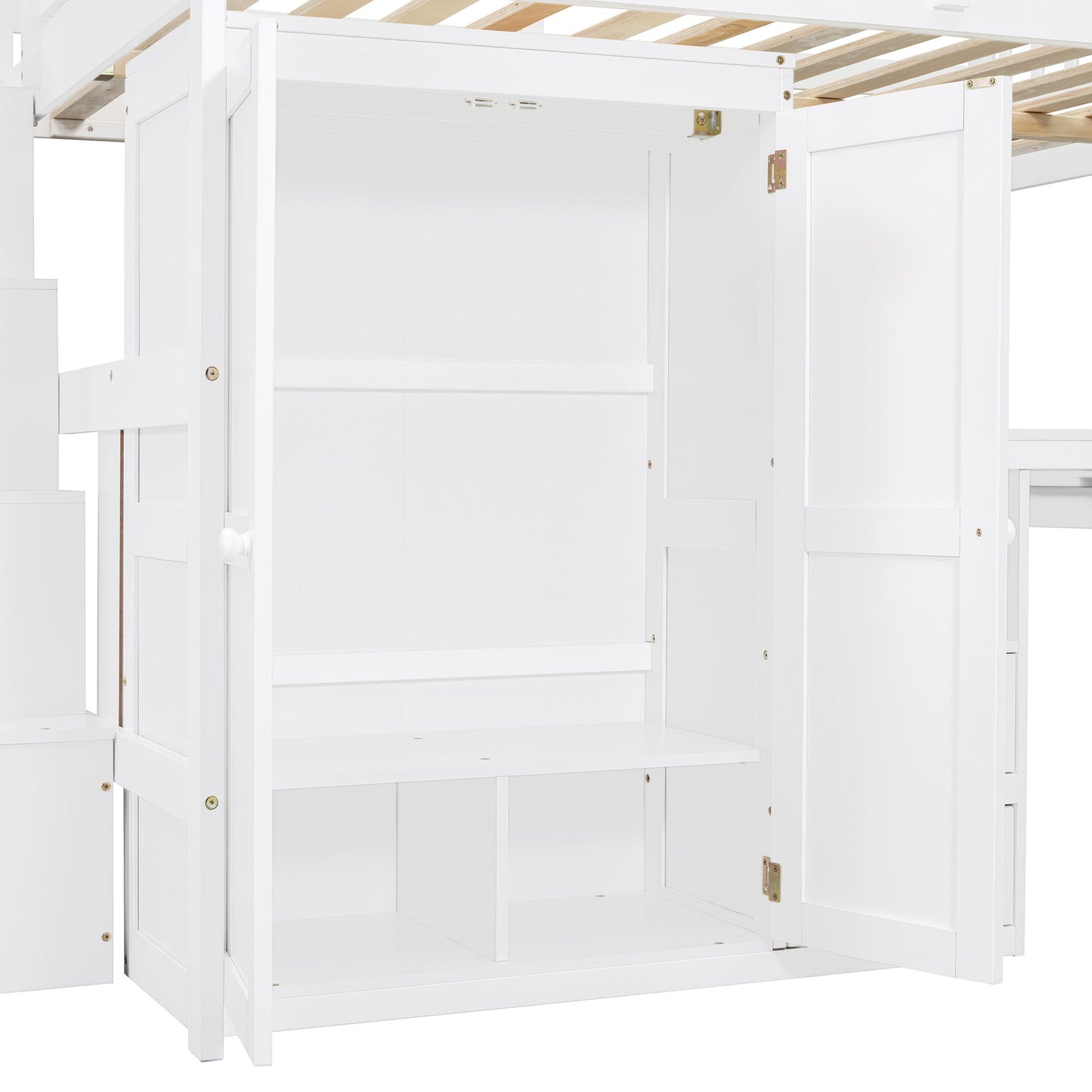 Loft Bed With Stairs, Bookshelf, Drawers, Desk & Wardrobe, Space Saving Multifunctional Furniture - The Sleep Loft - Online Mattress Showroom NYC