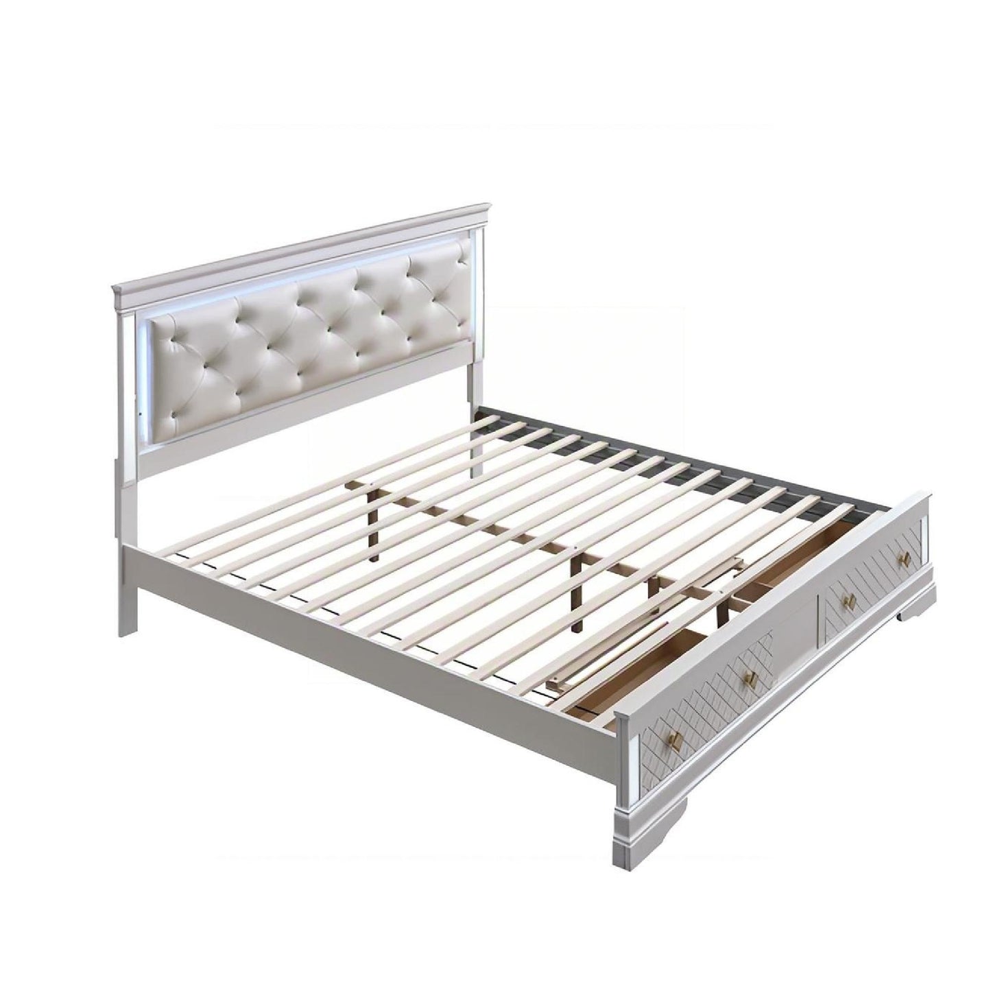 Verona - Bed With LED Accent Lighting, 2 Drawers - The Sleep Loft - Online Mattress Showroom NYC