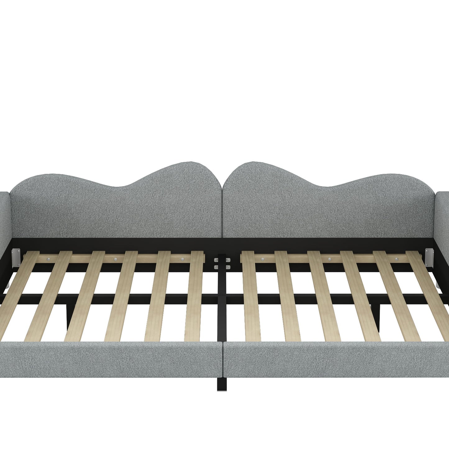 Upholstered Daybed, Sherpa Fabric Sofabed With Cloud-Shaped Backrest - The Sleep Loft - Online Mattress Showroom NYC