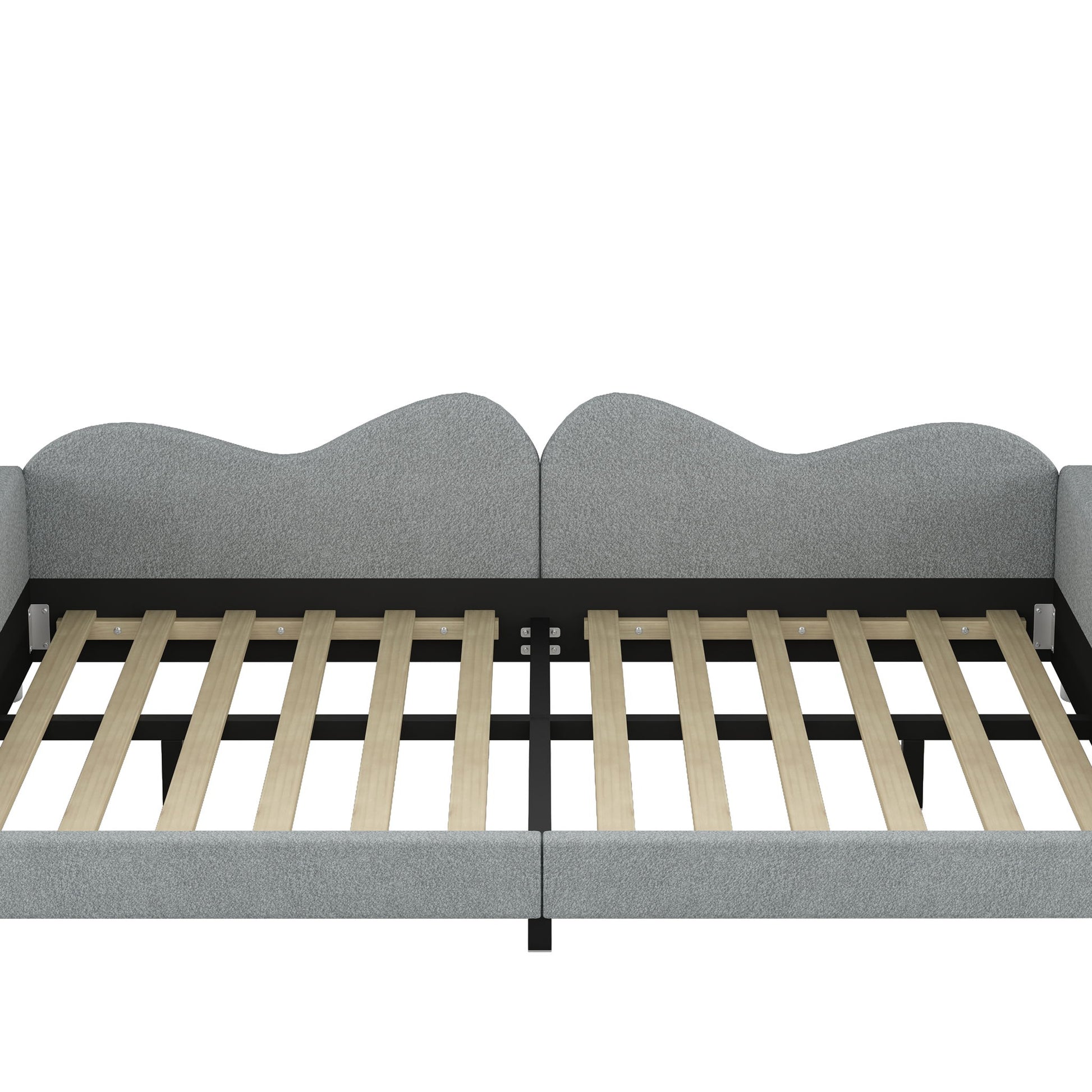 Upholstered Daybed, Sherpa Fabric Sofabed With Cloud-Shaped Backrest - The Sleep Loft - Online Mattress Showroom NYC
