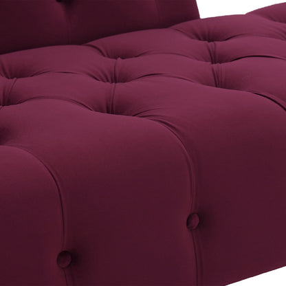Samuel - Tufted Roll Arm Chaise Lounge - The Sleep Loft - Online Mattress Showroom NYC