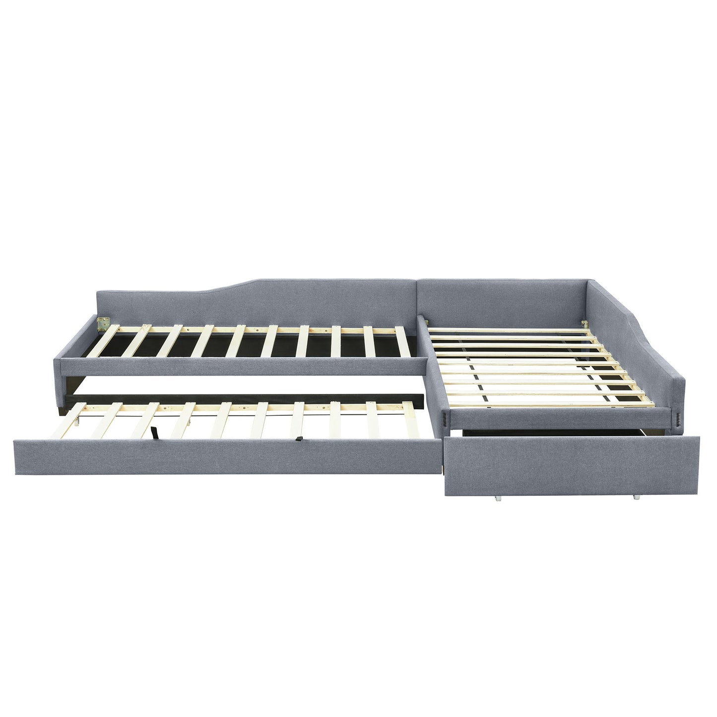 Upholstered Double Daybed With Trundle And Drawer - The Sleep Loft - Online Mattress Showroom NYC