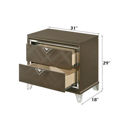 Skylar - Nightstand - Champagne - The Sleep Loft - Online Mattress Showroom NYC
