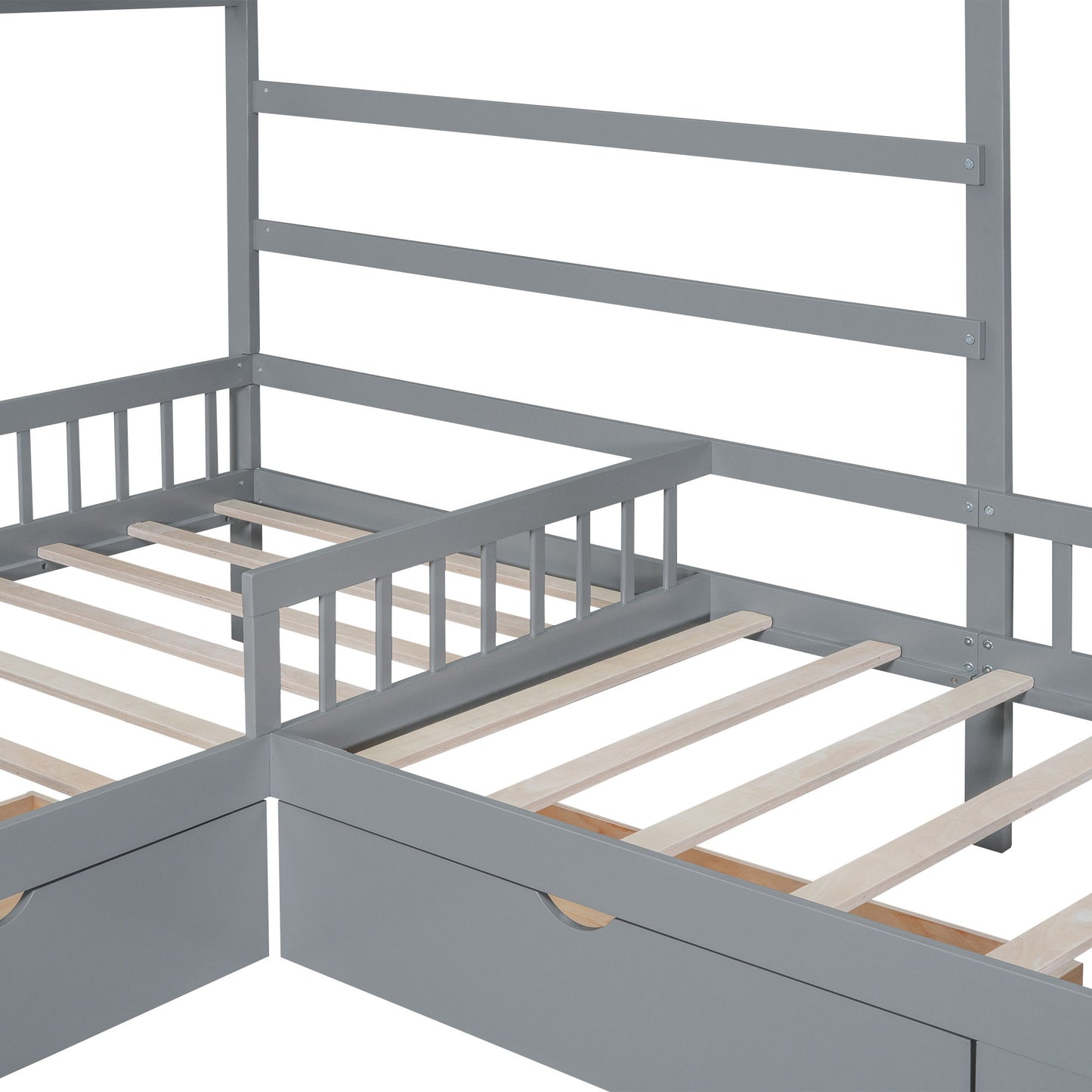 L Shape Platform Bed With 3 Storage Drawers - The Sleep Loft - Online Mattress Showroom NYC