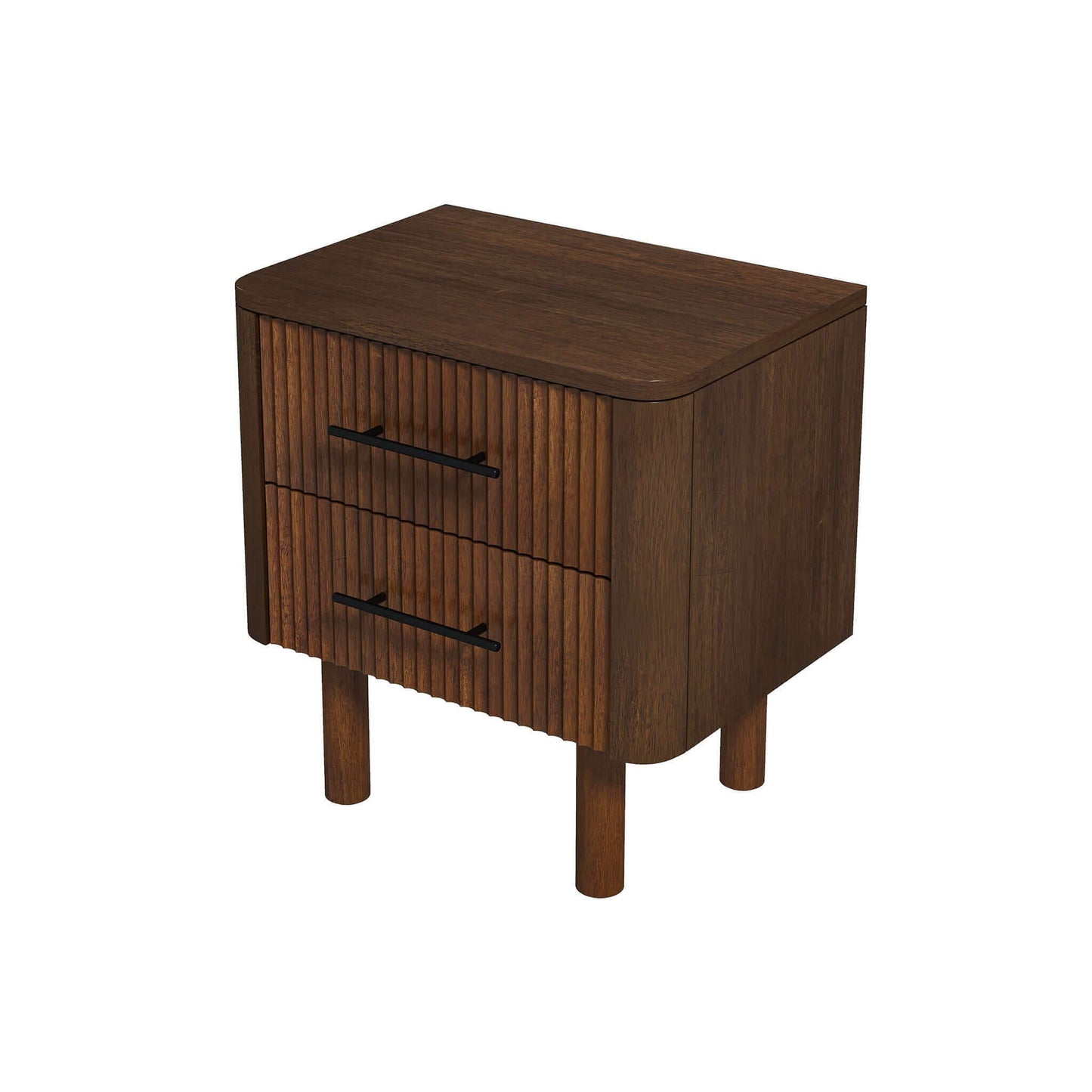 Logan - Nightsd Bed Side Tables With 2 Drawers - Brown - The Sleep Loft - Online Mattress Showroom NYC