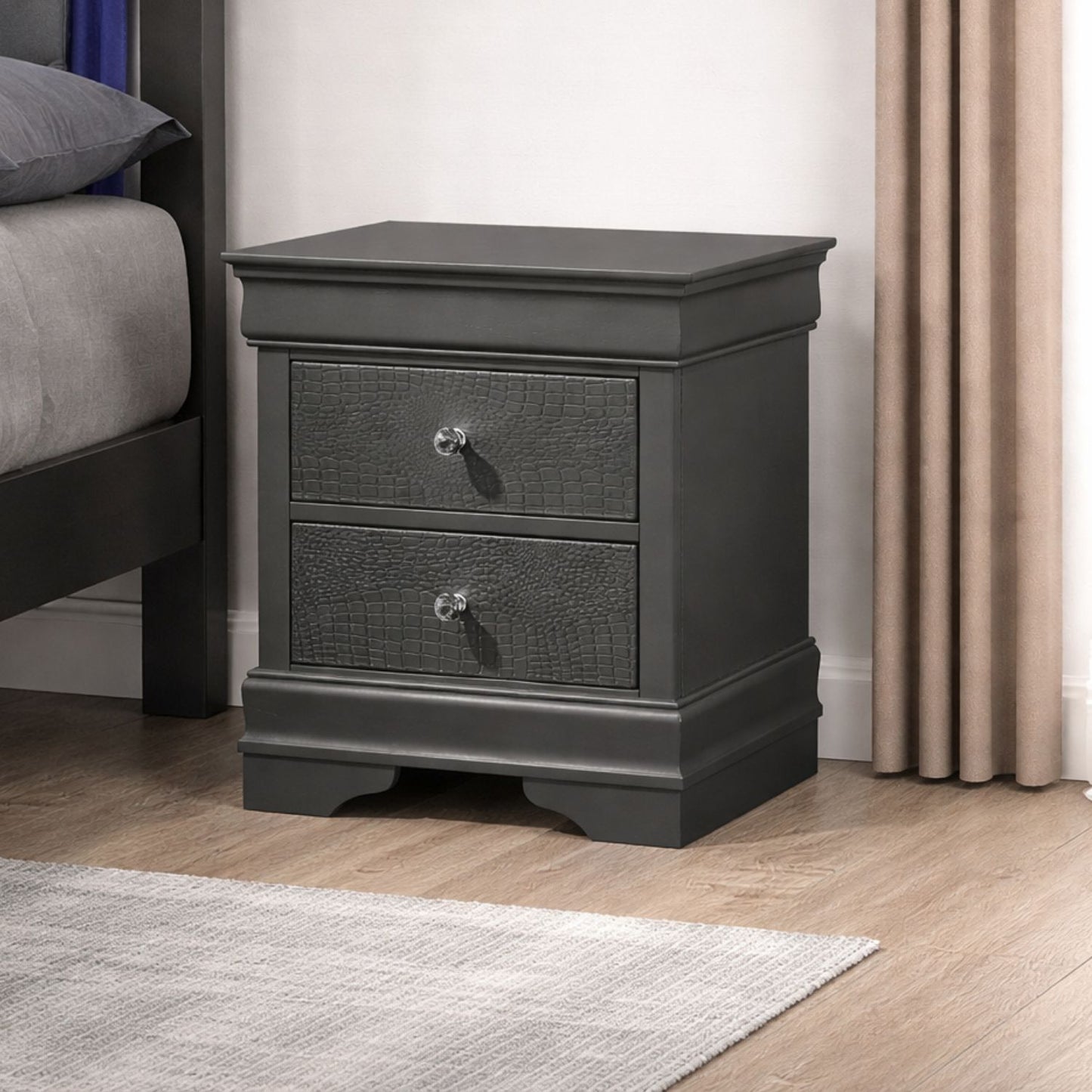 Blaze - 2 Drawer Nightstand - The Sleep Loft - Online Mattress Showroom NYC