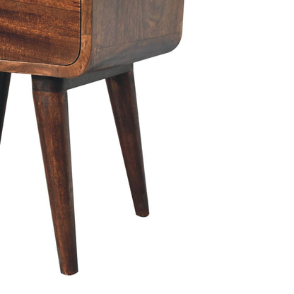 Curved Nightstand, - The Sleep Loft - Online Mattress Showroom NYC