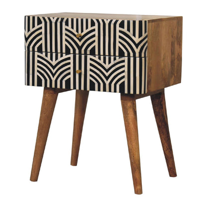 Edessa Bone Inlay Bedside - The Sleep Loft - Online Mattress Showroom NYC