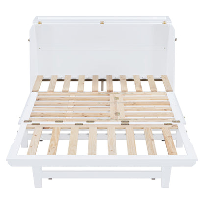 Murphy Bed With Frosted Glass Doors Design, Fake Drawers, Metal Legs - The Sleep Loft - Online Mattress Showroom NYC