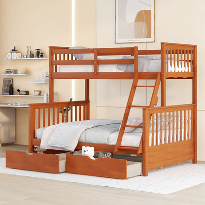 Bunk Bed With Ladders And 2 Storage Drawers - The Sleep Loft - Online Mattress Showroom NYC