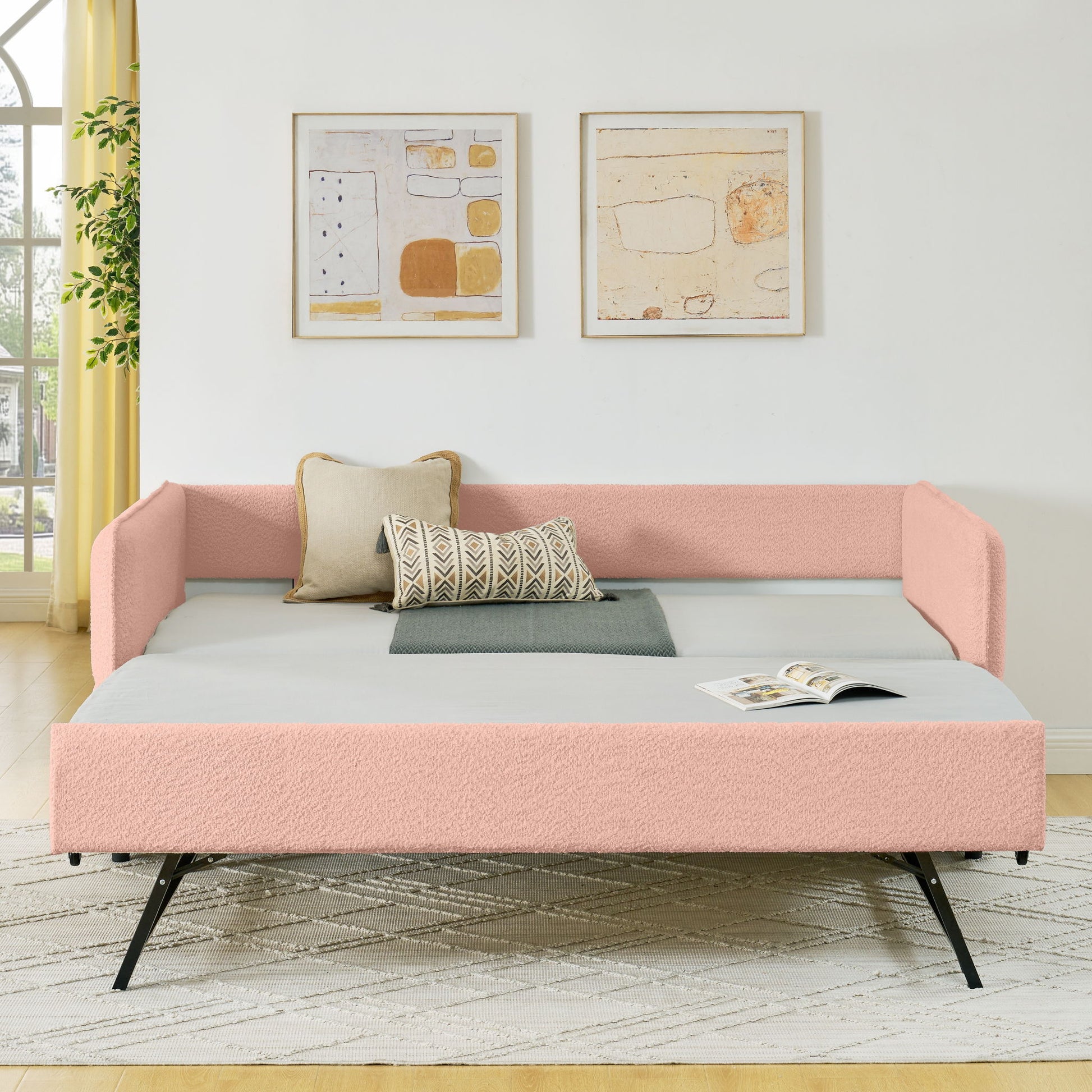 Upholstered Daybed With Pop Up Trundle - The Sleep Loft - Online Mattress Showroom NYC