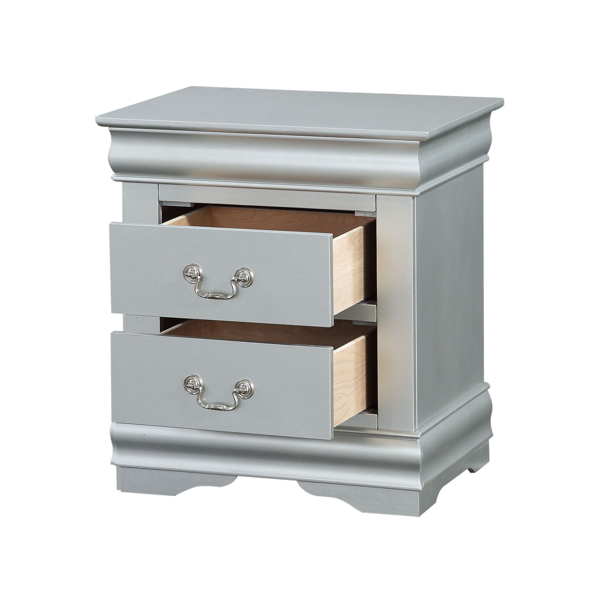 Louis Philippe III - Sleek Design Nightstand - The Sleep Loft - Online Mattress Showroom NYC