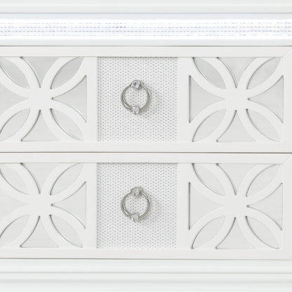 Abigale - 2 Drawer Nightstand With LED - White