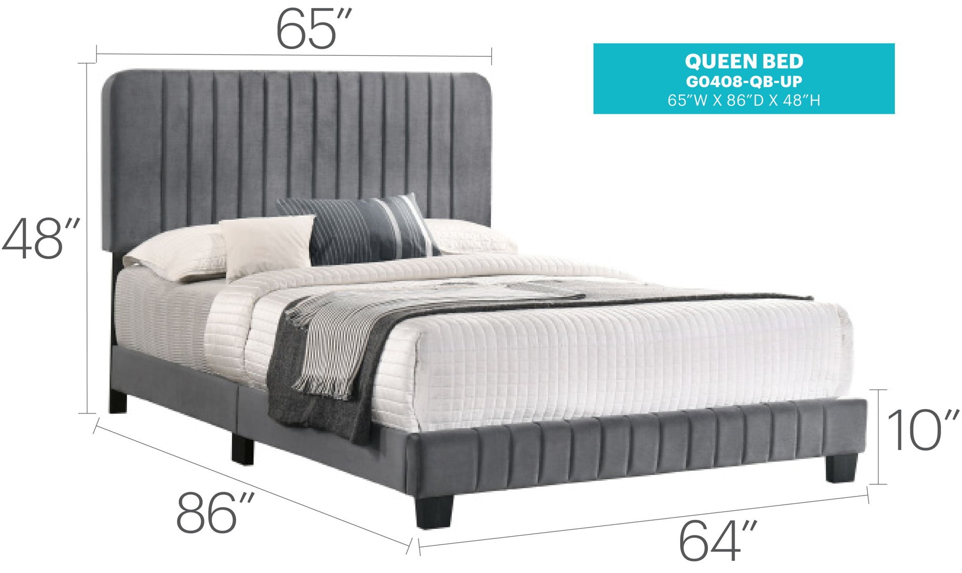 Channel Tufted Bed - The Sleep Loft - Online Mattress Showroom NYC