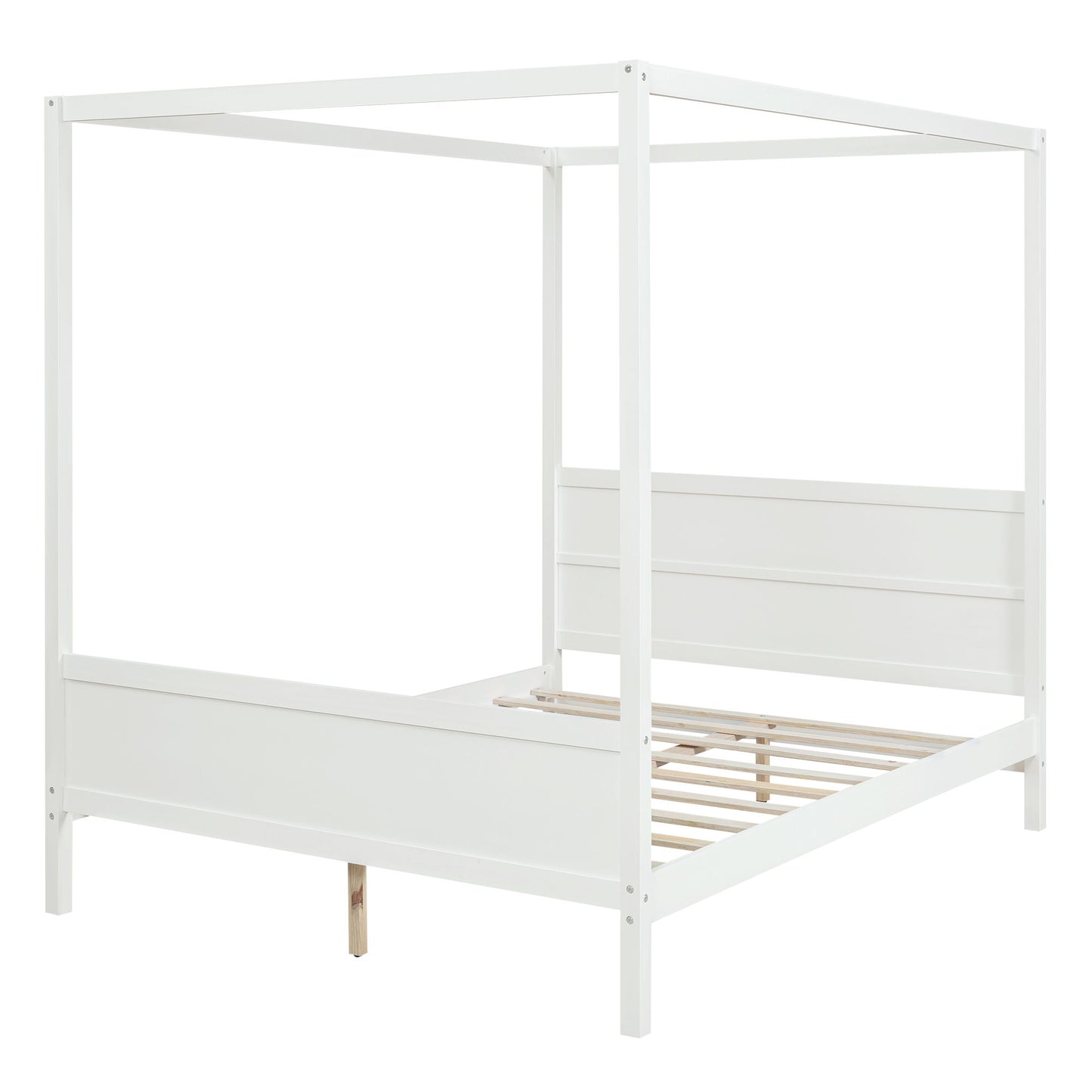 Canopy Platform Bed With Headboard And Footboard, Slat Support Leg - The Sleep Loft - Online Mattress Showroom NYC
