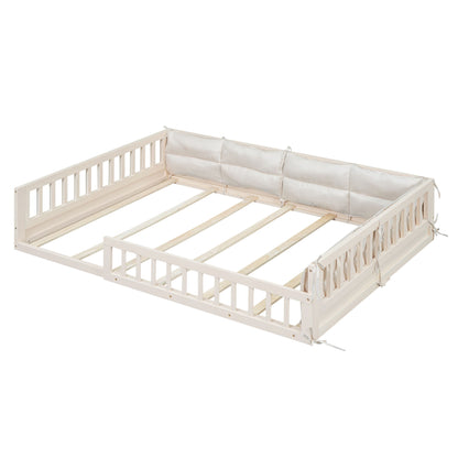 Upholstered Platform Bed With Guardrail And Pillow - The Sleep Loft - Online Mattress Showroom NYC