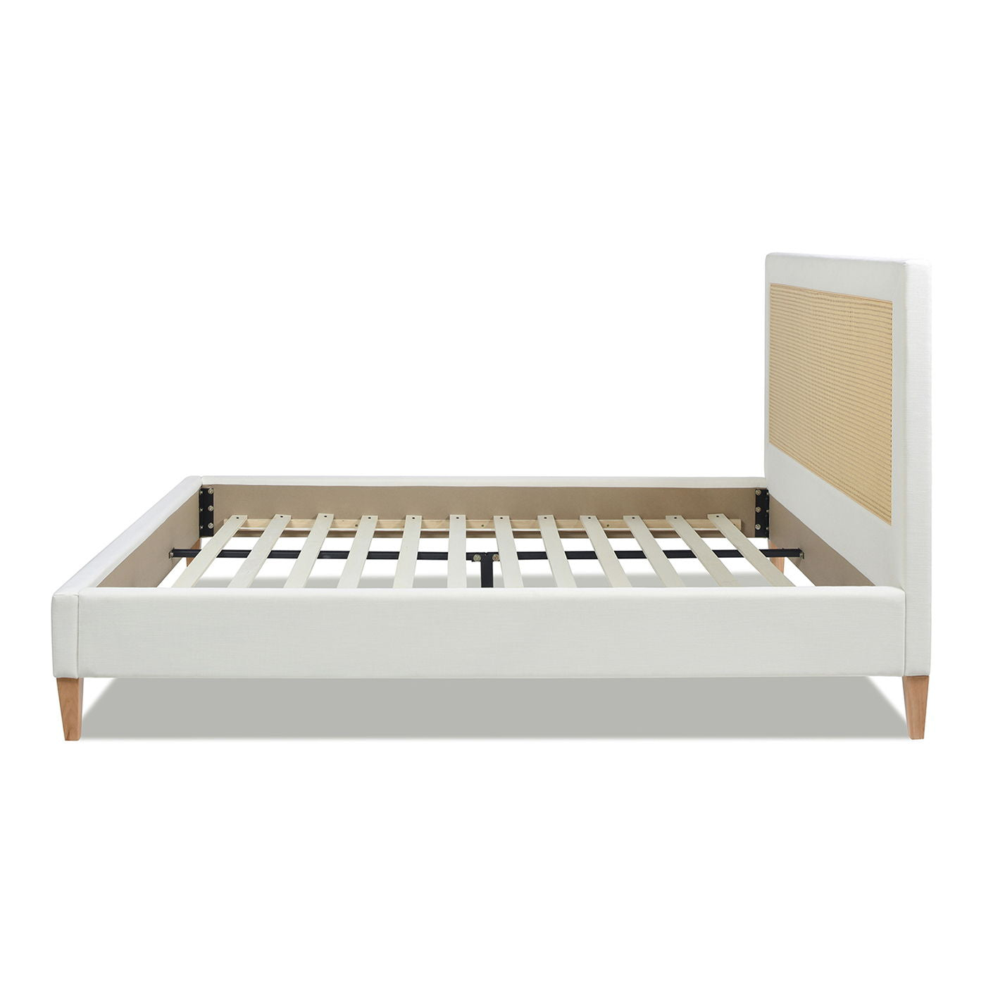 Haley - Upholstered Cane Back Platform Bed - The Sleep Loft - Online Mattress Showroom NYC
