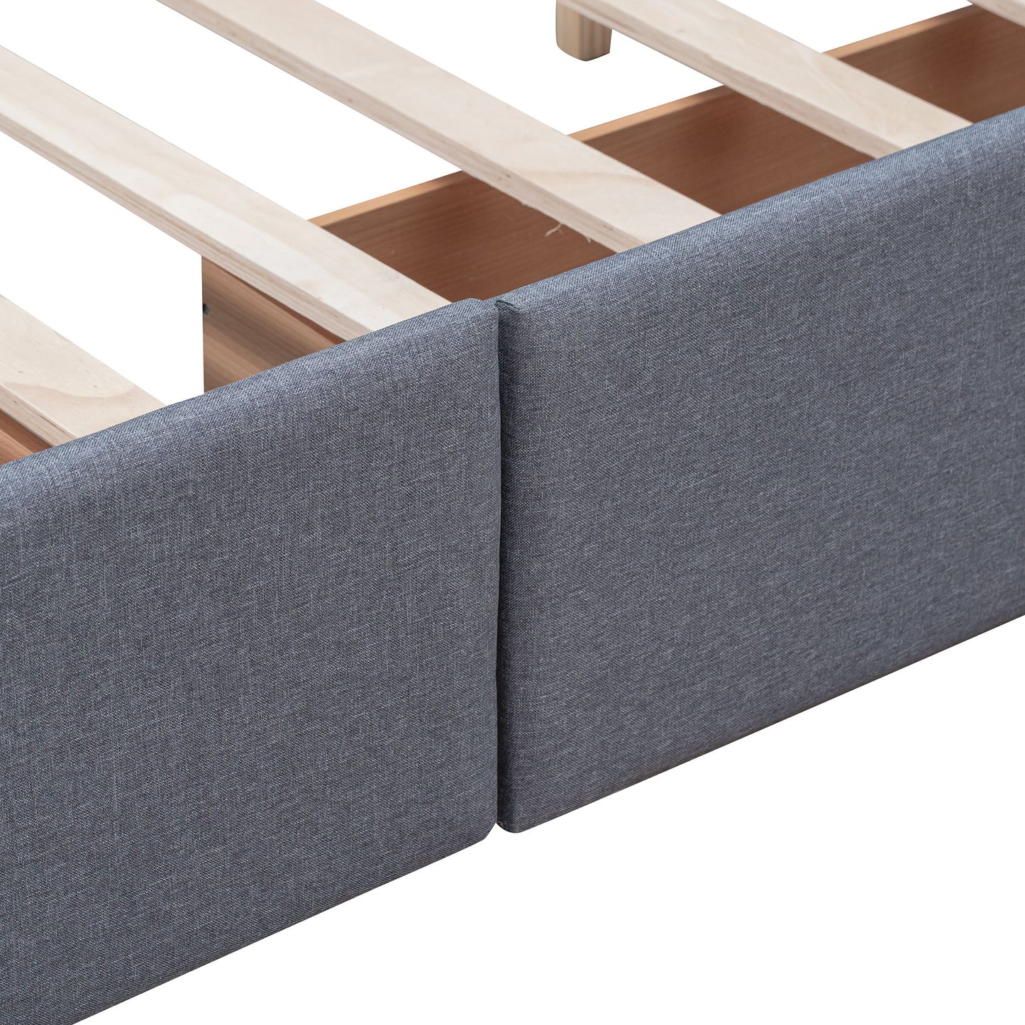 Upholstered Platform Bed With Classic Headboard And Drawers, No Box Spring Needed - The Sleep Loft - Online Mattress Showroom NYC