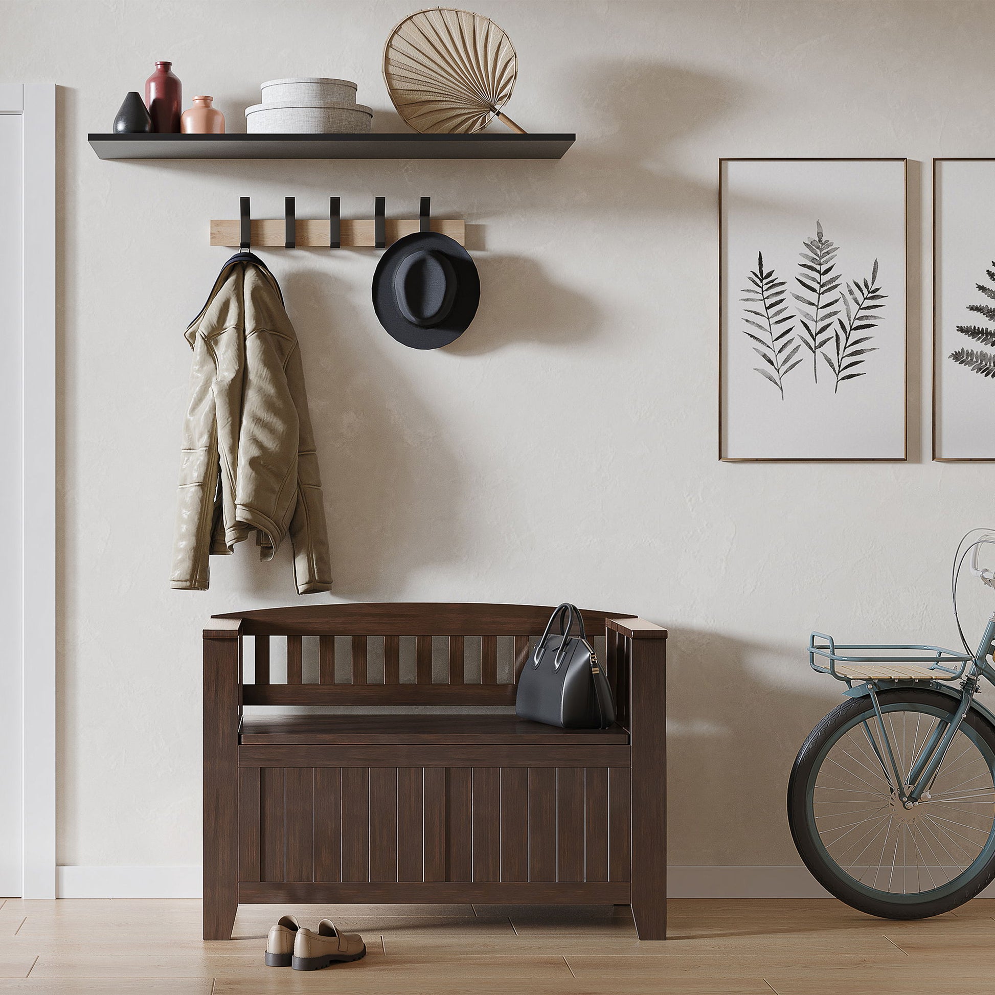 Acadian - Entryway Storage Bench, Handcrafted - The Sleep Loft - Online Mattress Showroom NYC