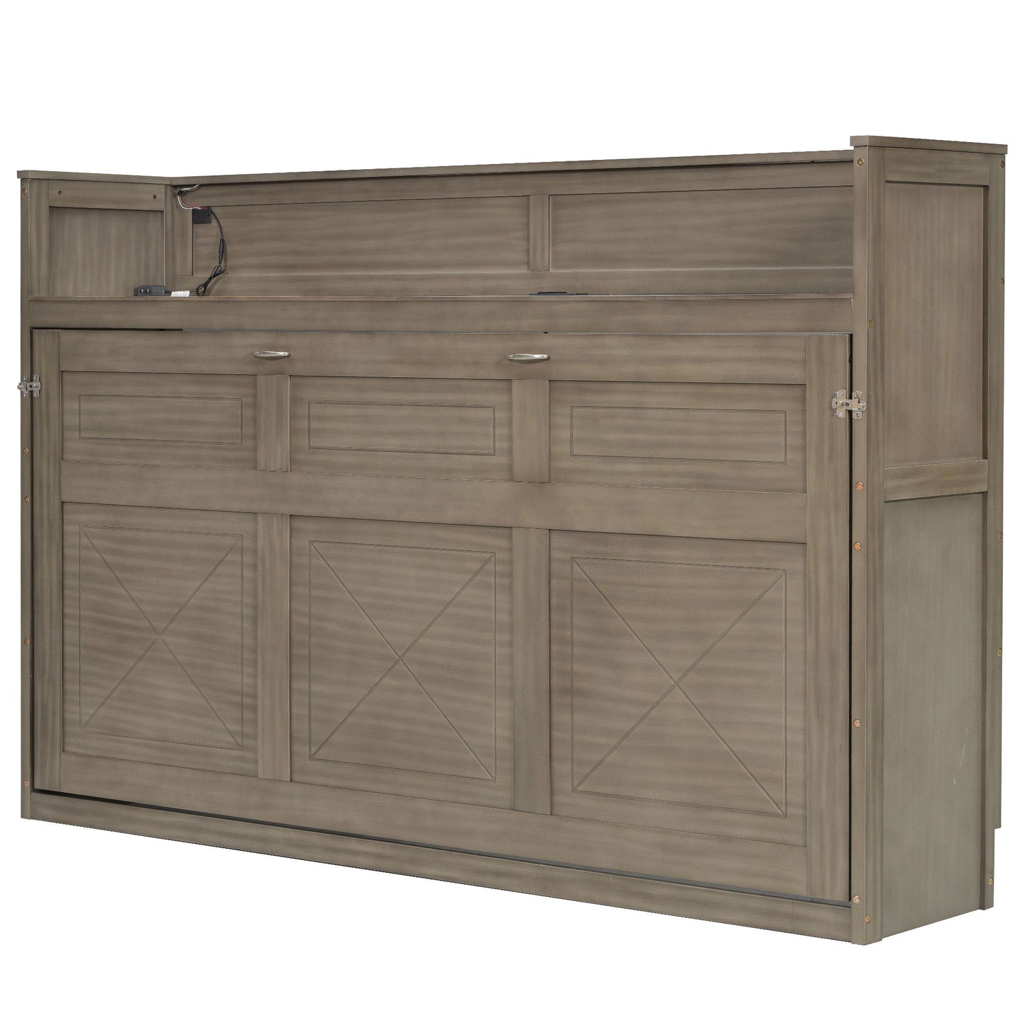 Murphy Bed With Desk, LED Light And USB Charging Station - The Sleep Loft - Online Mattress Showroom NYC