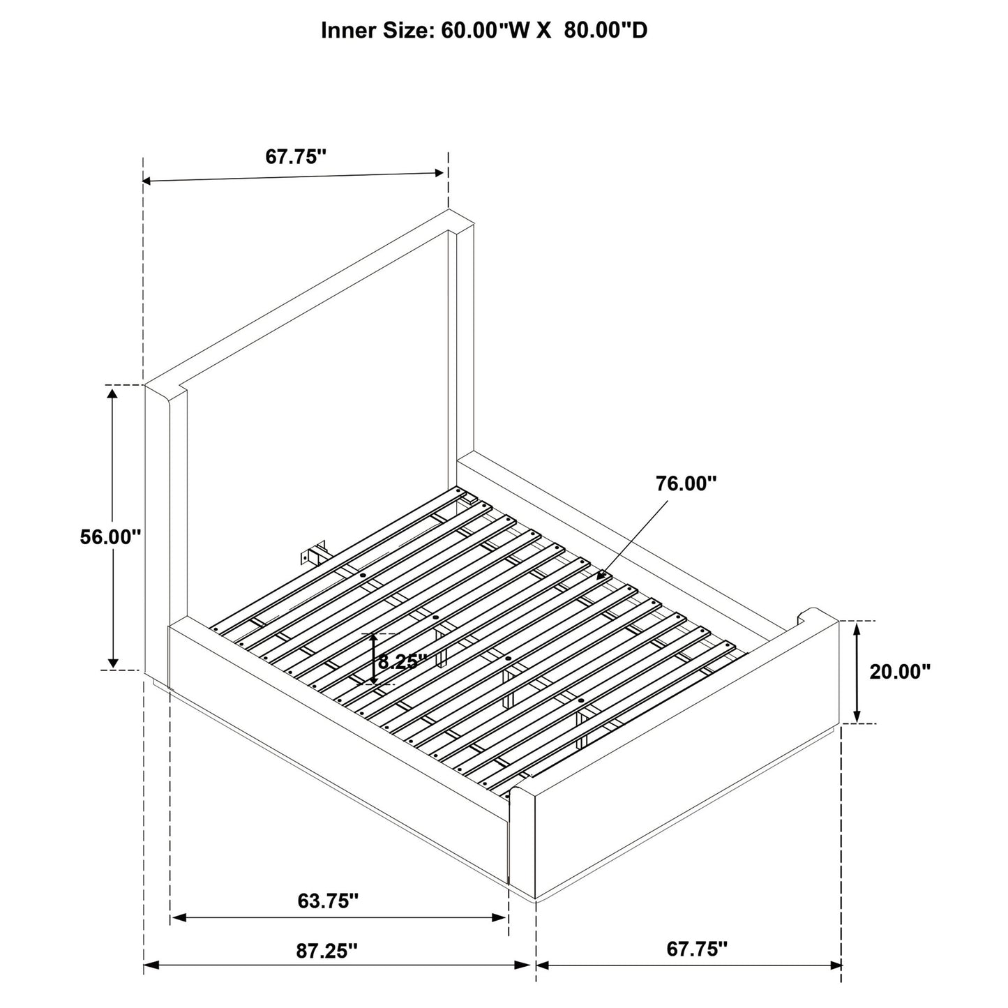 Vindra - Queen Sleigh Bed - Cream - The Sleep Loft - Online Mattress Showroom NYC