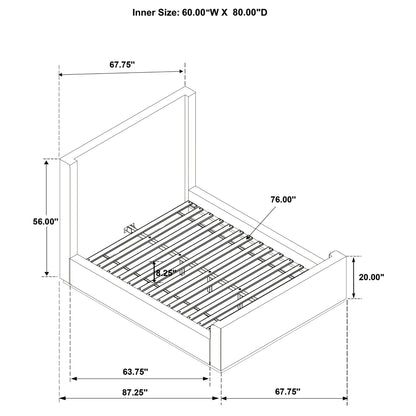 Vindra - Queen Sleigh Bed - Cream - The Sleep Loft - Online Mattress Showroom NYC