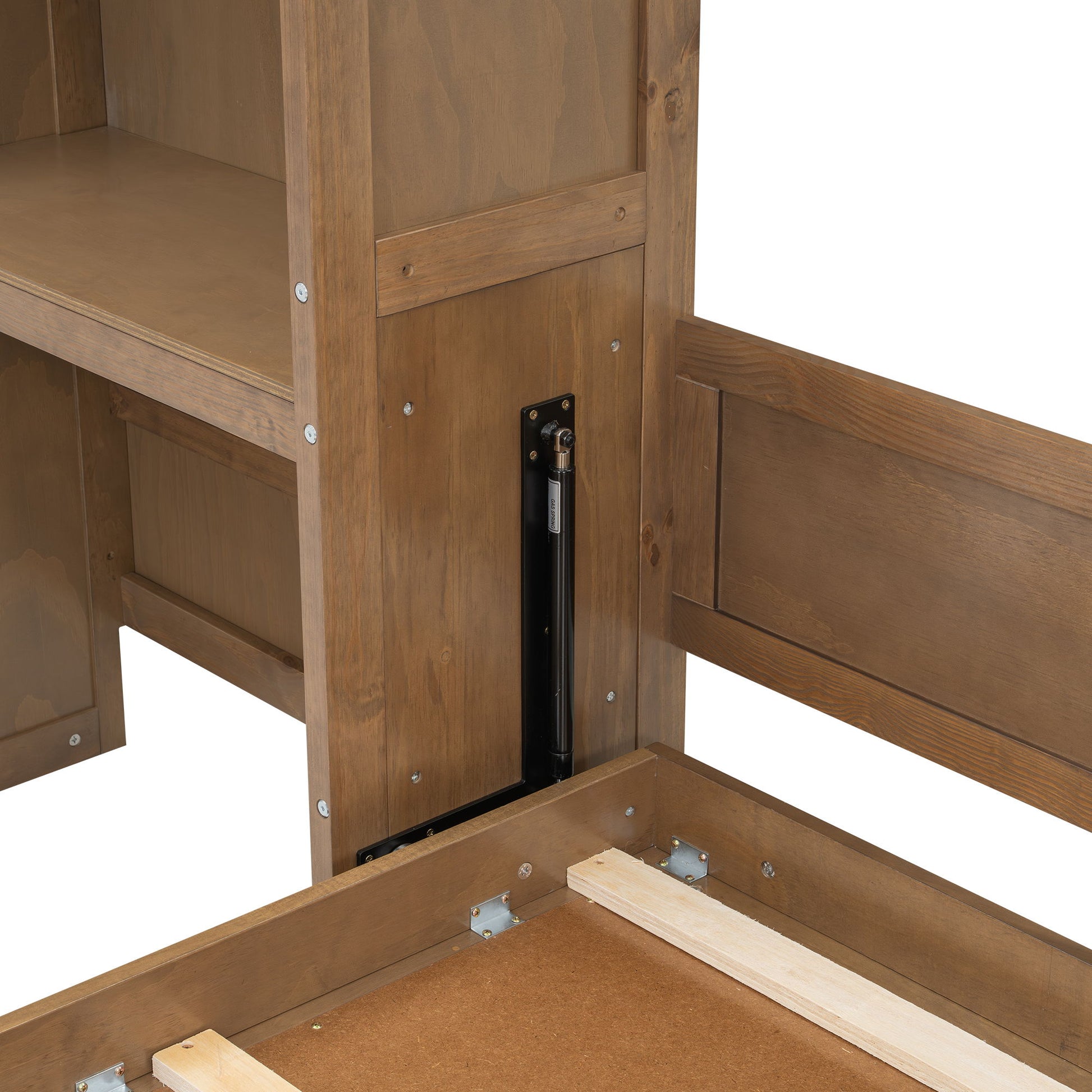 Queen Size Murphy Bed With Louvered Design And Multiple Storage Shelves - Wood - The Sleep Loft - Online Mattress Showroom NYC