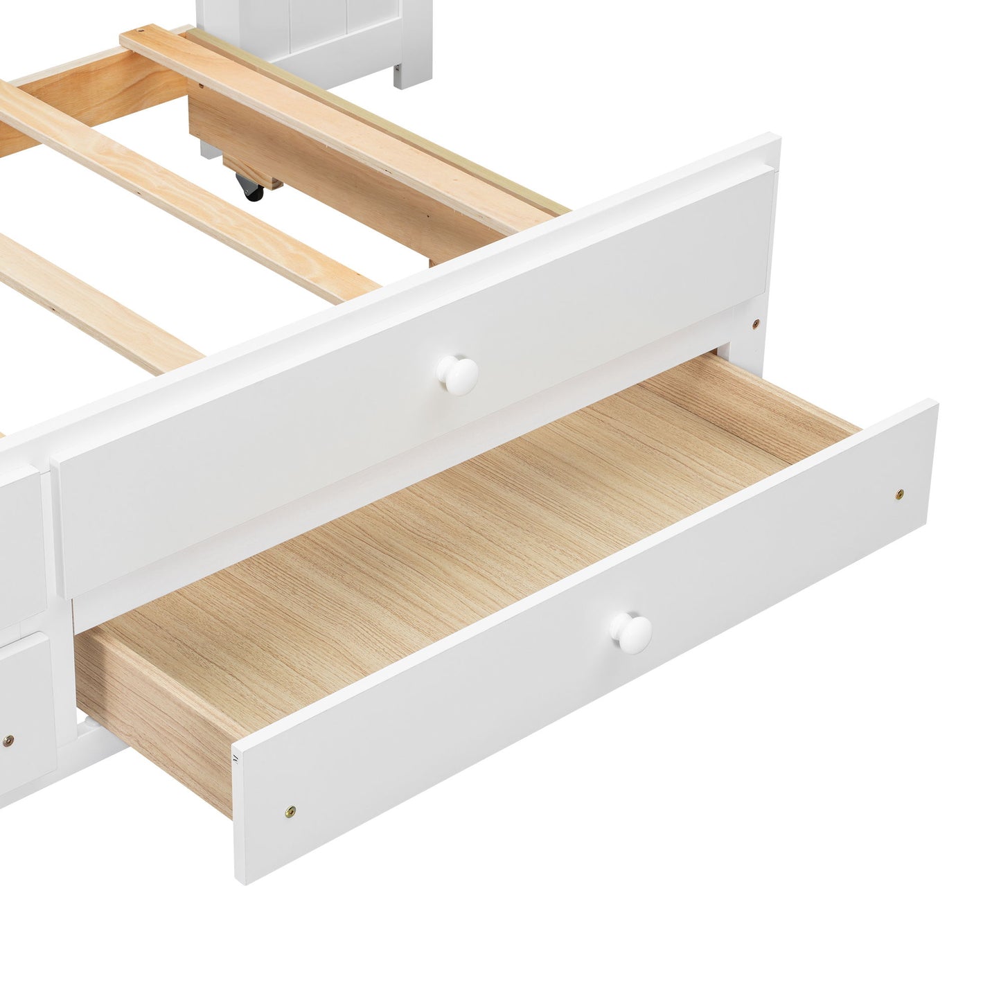 Daybed With Storage Shelves, Drawers, Trundle, Charging Station, LED Light, Desk And Cabinet - The Sleep Loft - Online Mattress Showroom NYC
