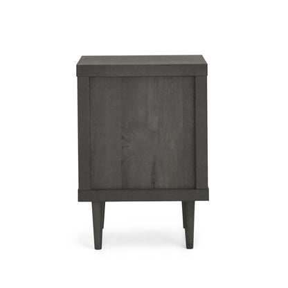 Nystrom - Mid Century Modern 2 Drawer Nightstand - The Sleep Loft - Online Mattress Showroom NYC