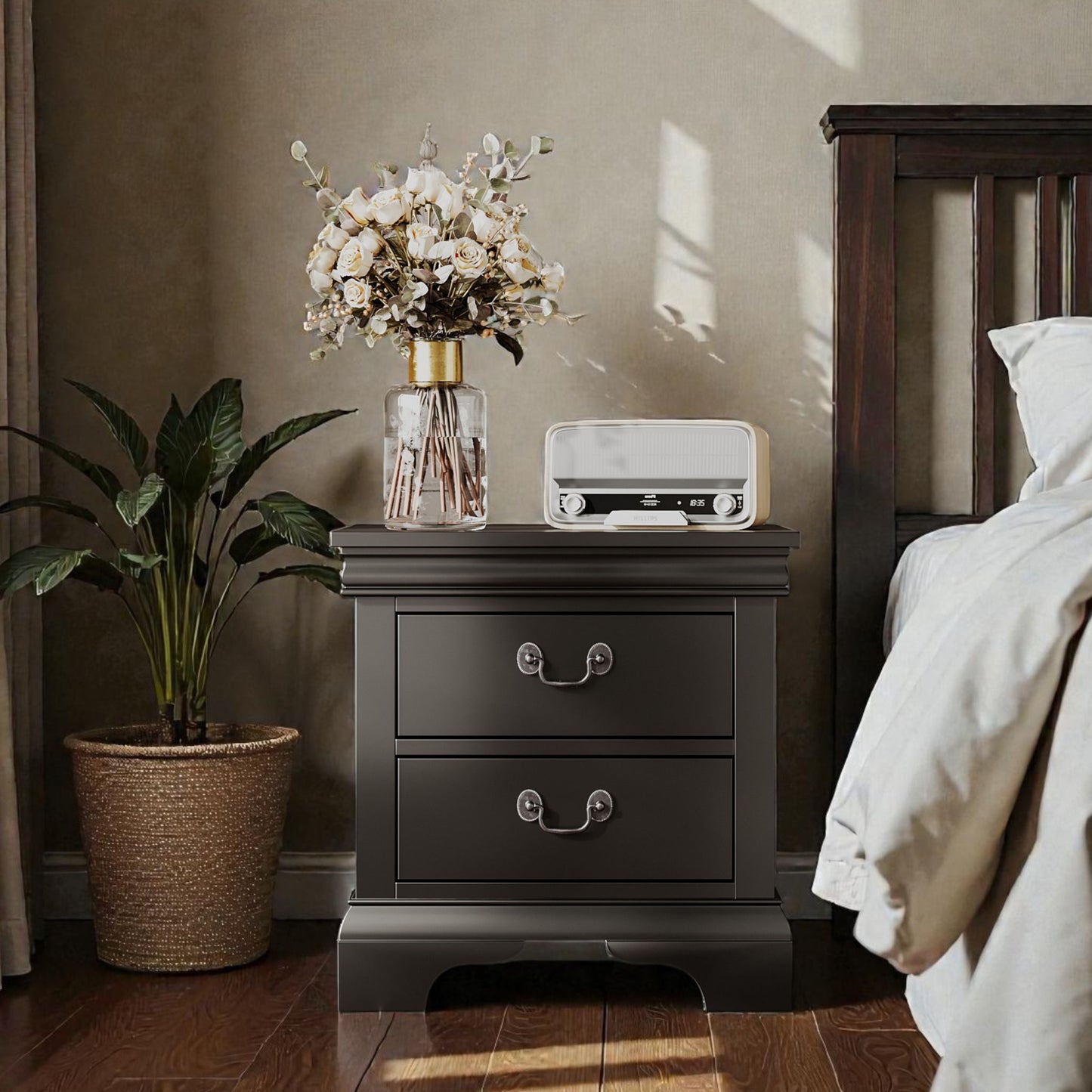 Nightstand With 2 Drawers - The Sleep Loft - Online Mattress Showroom NYC