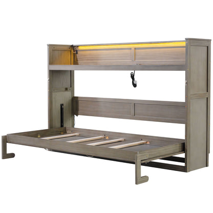 Murphy Bed With Desk, LED Light And USB Charging Station - The Sleep Loft - Online Mattress Showroom NYC