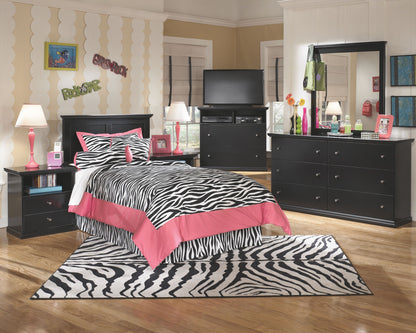 Maribel - One Drawer Night Stand - Black - The Sleep Loft - Online Mattress Showroom NYC