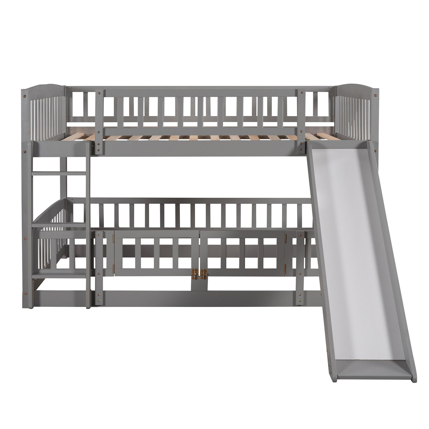 Low Bunk Bed With Slide, Fence And Ladder - The Sleep Loft - Online Mattress Showroom NYC