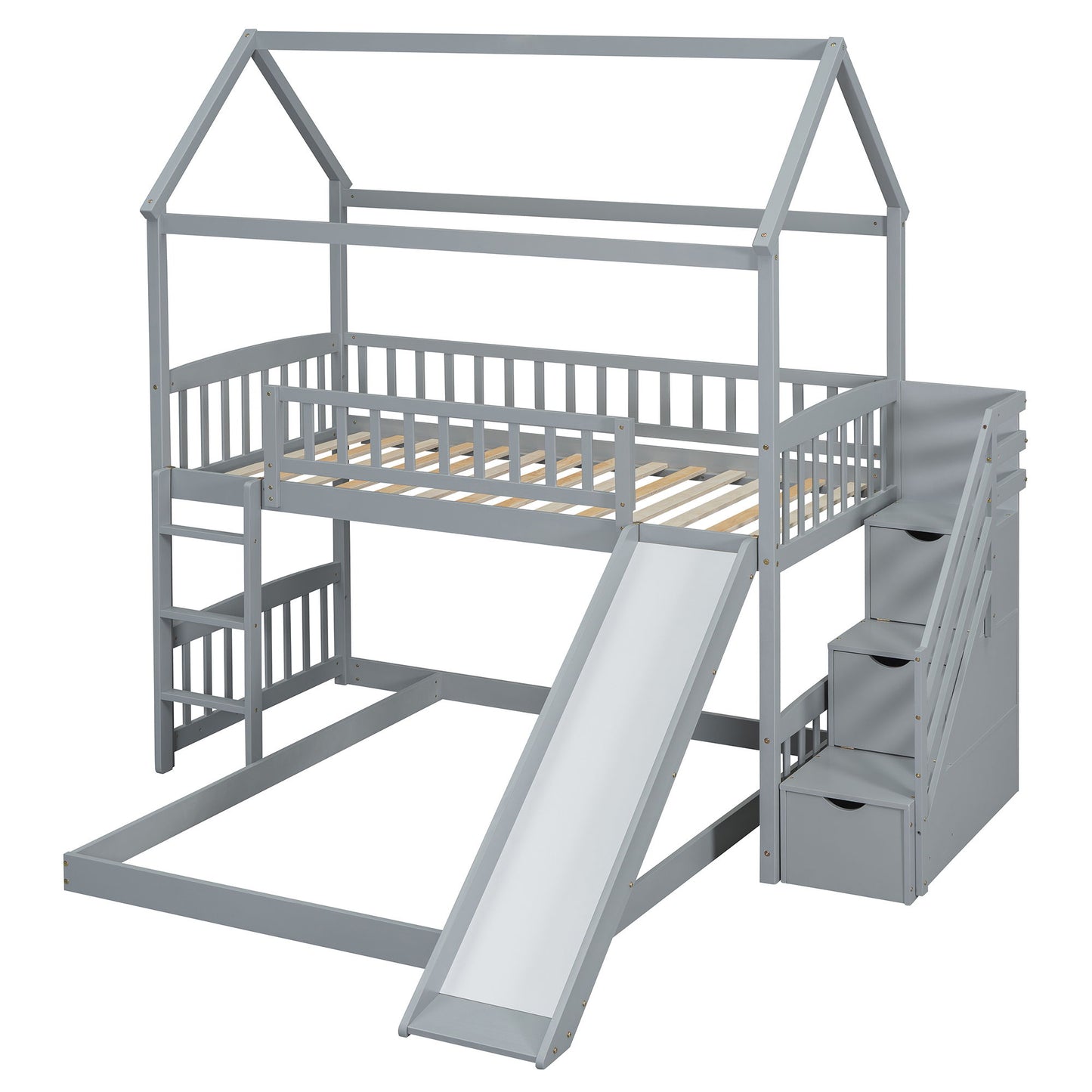 House Bunk Bed With Slide - The Sleep Loft - Online Mattress Showroom NYC