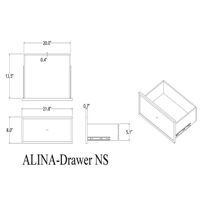 Adalid - Nightstand With Glittered Drawer Front And LED Lighting - White - The Sleep Loft - Online Mattress Showroom NYC