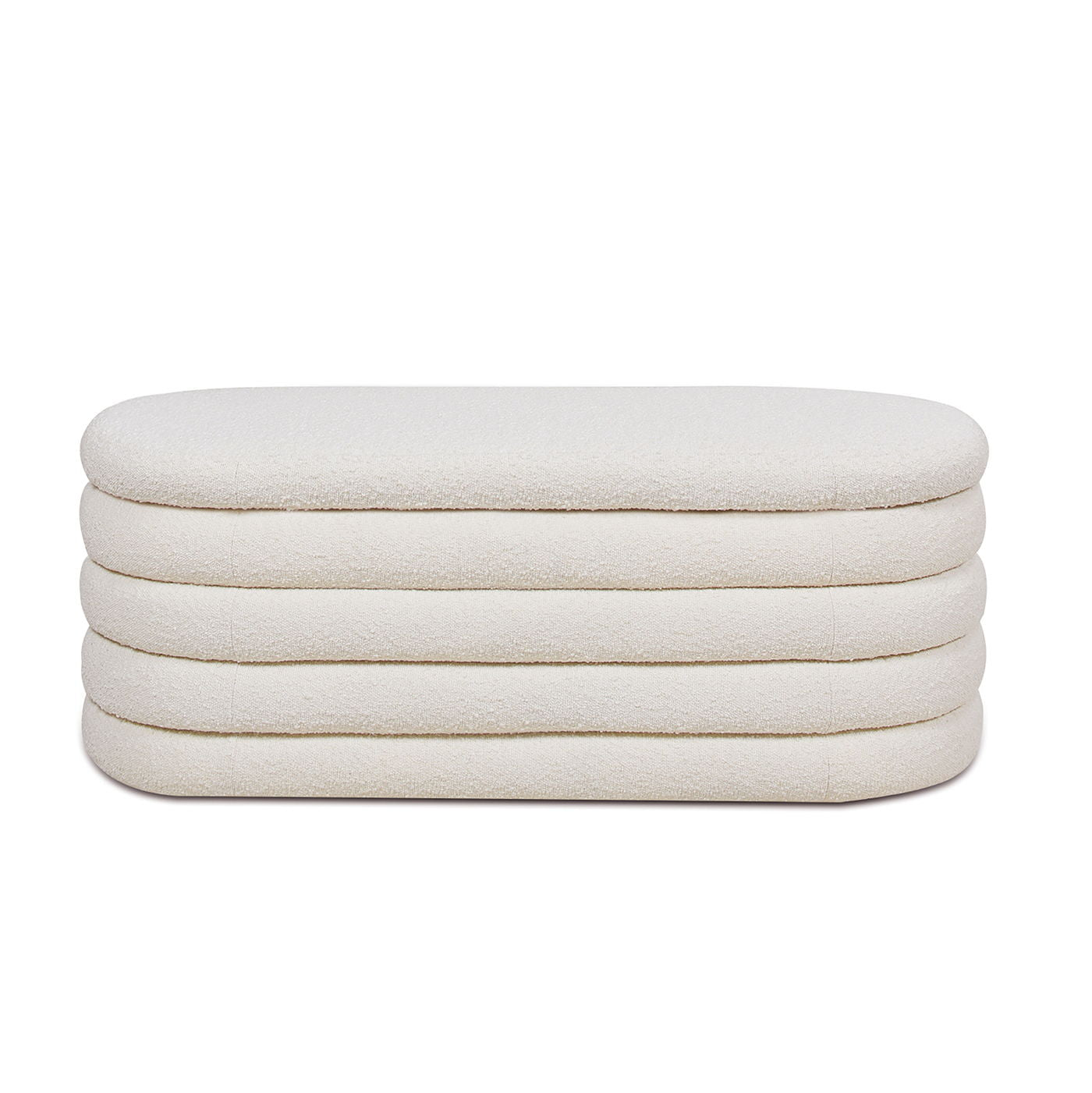 Fuji - Upholstered Oval Storage Bench - The Sleep Loft - Online Mattress Showroom NYC
