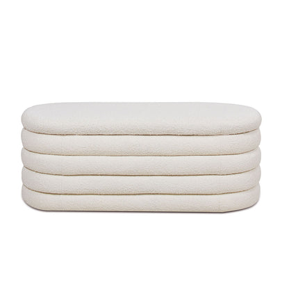 Fuji - Upholstered Oval Storage Bench - The Sleep Loft - Online Mattress Showroom NYC