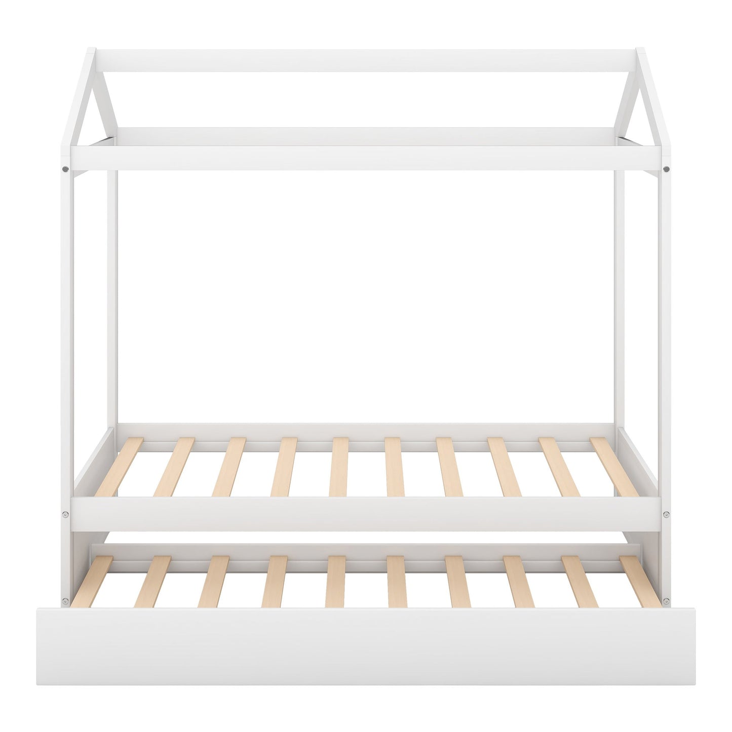 House Bed With Trundle In, Twin Size - White - The Sleep Loft - Online Mattress Showroom NYC