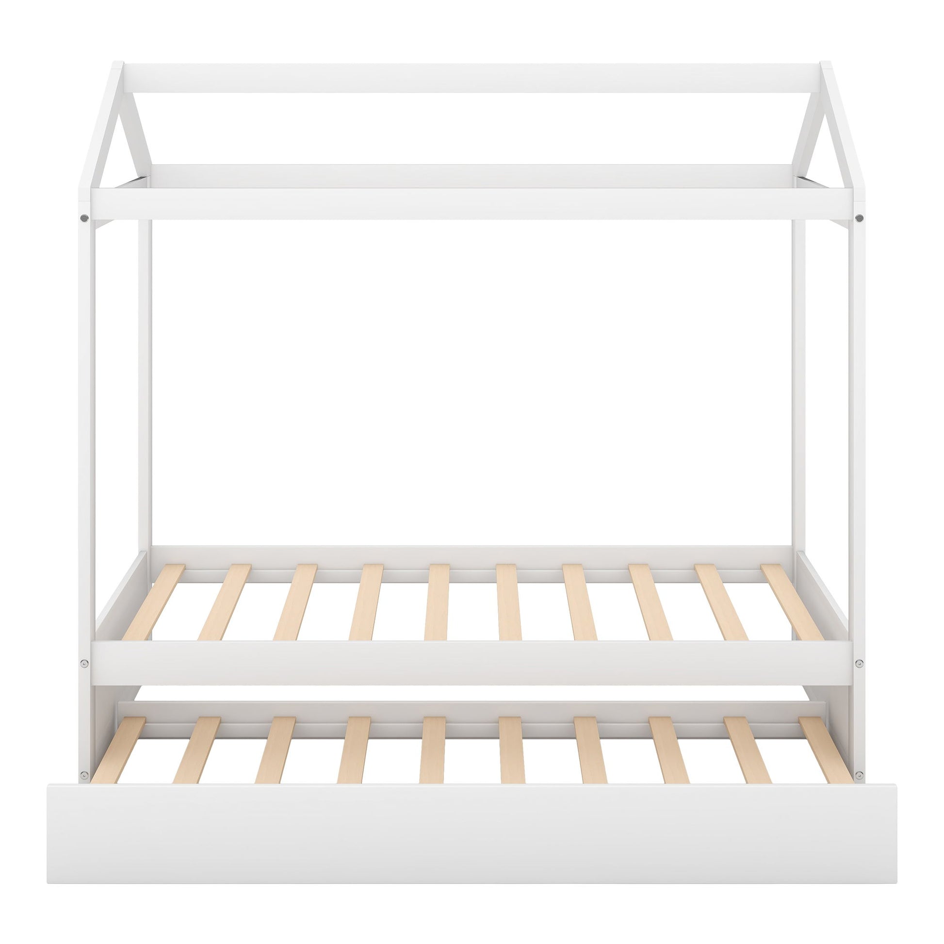 House Bed With Trundle In, Twin Size - White - The Sleep Loft - Online Mattress Showroom NYC