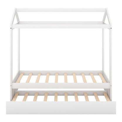 House Bed With Trundle In, Twin Size - White - The Sleep Loft - Online Mattress Showroom NYC