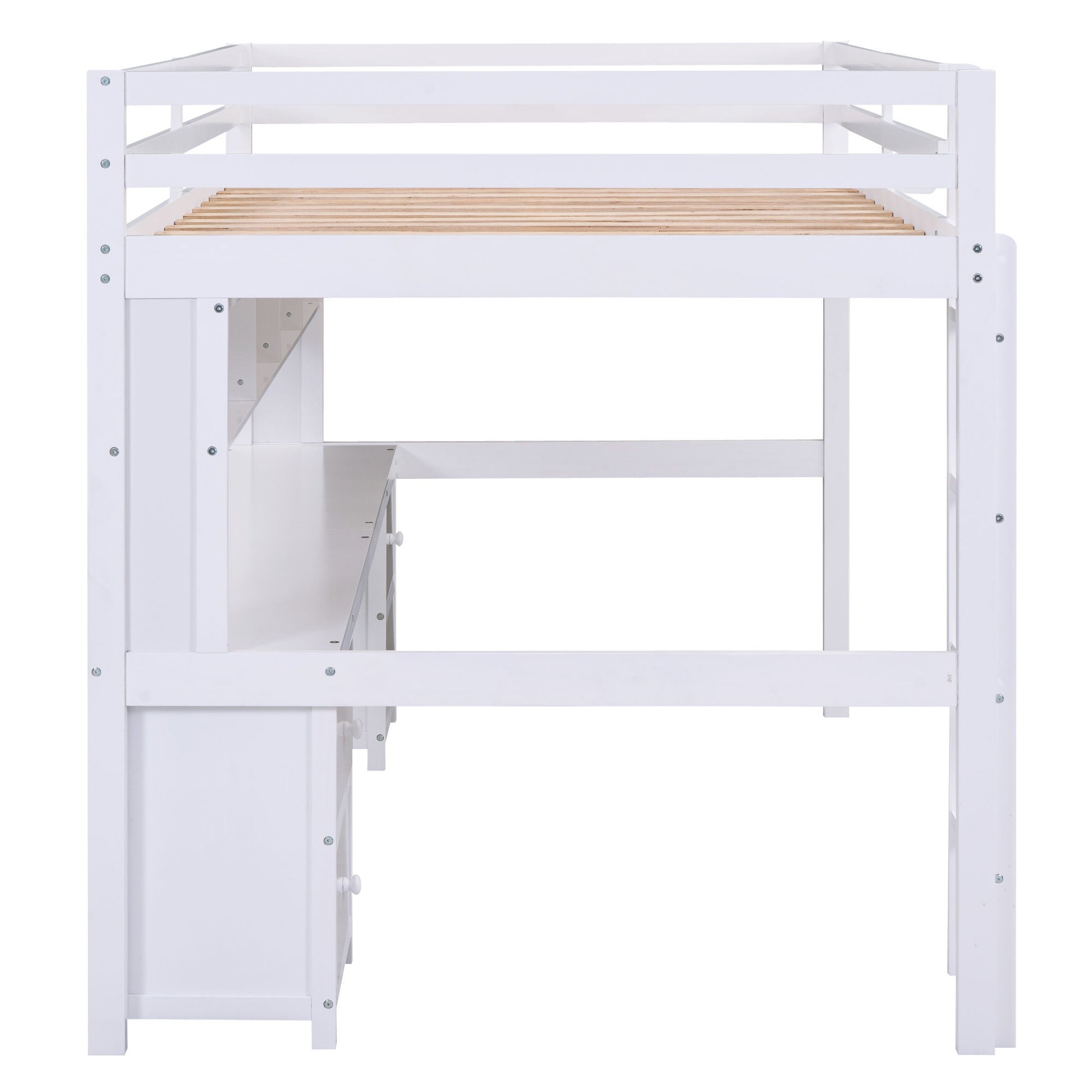 Loft Bed With Desk, Cabinets, Drawers, Charging Station And Bedside Tray - The Sleep Loft - Online Mattress Showroom NYC