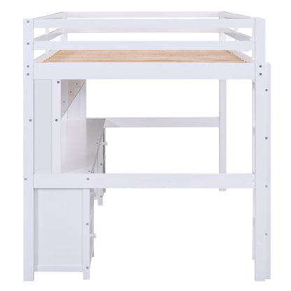 Loft Bed With Desk, Cabinets, Drawers, Charging Station And Bedside Tray - The Sleep Loft - Online Mattress Showroom NYC