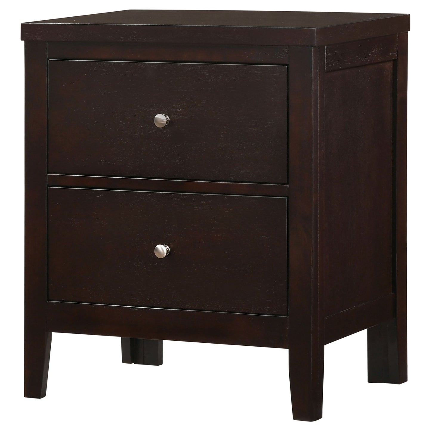 Garrett - 2 Drawer Nightstand - Cappuccino - The Sleep Loft - Online Mattress Showroom NYC